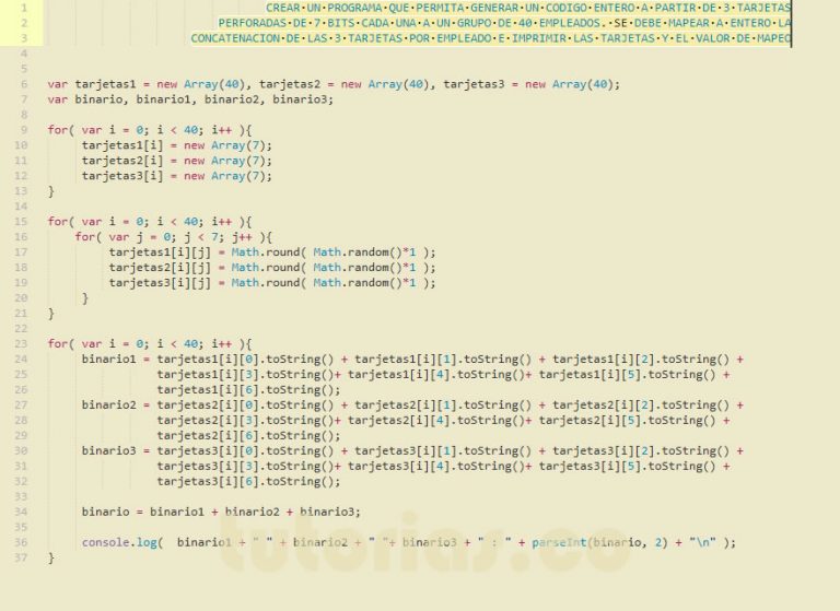 Arrays + Javascript (mapeo Concatenacion De Binarios) | Tutorias.co