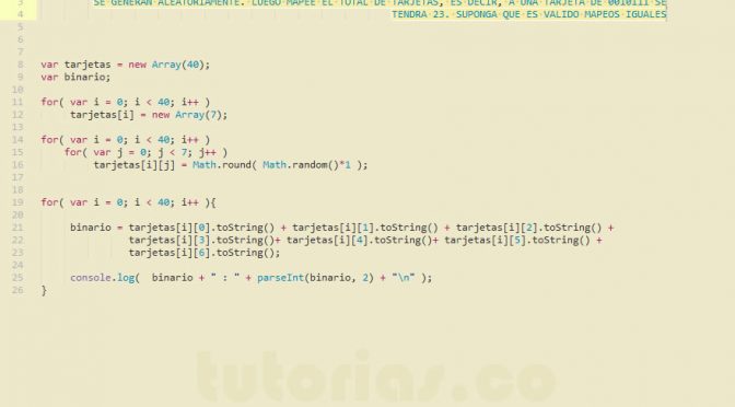 programacion en javascript: mapeo de 7 bits