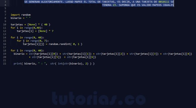 programacion en python: mapeo de 7 bits