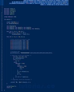 programacion en turbo C: mapeo de 7 bits