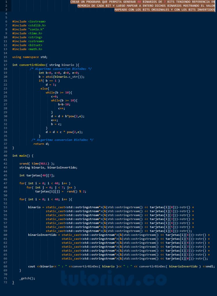arrays – visual C++ (mapeo de bits invertidos) | Tutorias.co