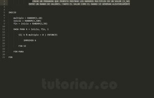 programacion en pseudocodigo: multiplo aleatorio entre un rango