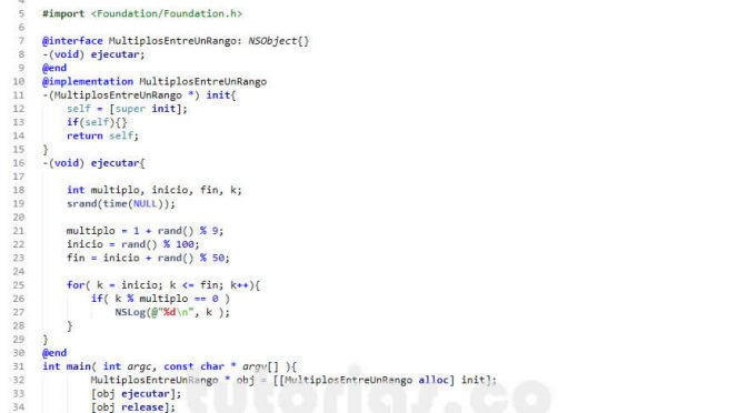 programacion en objective C: multiplo aleatorio entre un rango