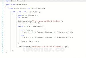 programacion en java: serie matematica nilakantha