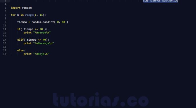 programacion en python: simulacion de semaforo