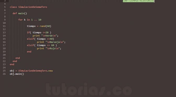 programacion en ruby: simulacion de semaforo