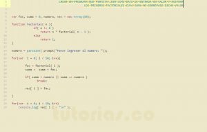 programacion en javascript: suma digitos factoriales