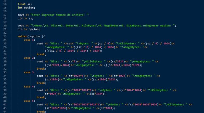 programacion en C++: tamaño de archivo