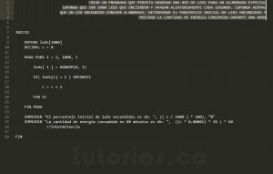 programacion en pseudocodigo: alumbrado con leds