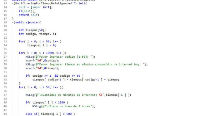 programacion en objective C: bonificacion por tiempo de antiguedad