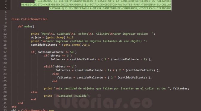 programacion en ruby: collar geometrico