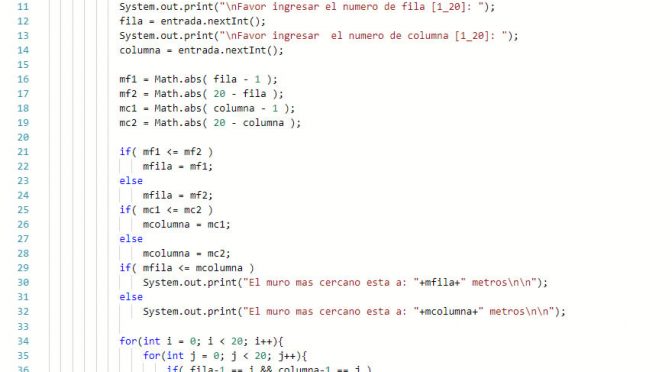 programacion en java: el muro del laberinto