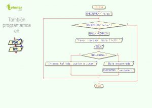 diagrama de flujo: encuentre la bolita