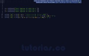 programacion en python: operacion logica relacional paso a paso
