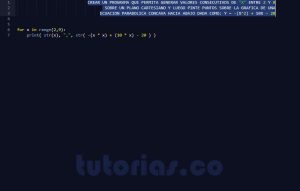programacion en python: parabola concava hacia abajo