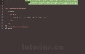 programacion en ruby: parabola concava hacia abajo