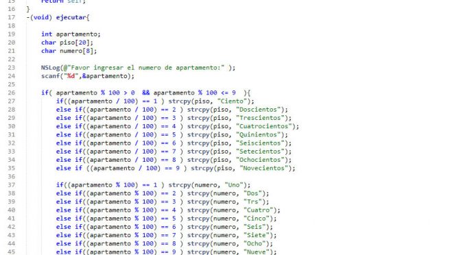 POO + Objective C (traduccion de numero de apartamento)