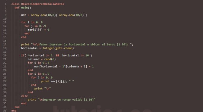 POO + ruby (ubicacion barco batalla naval)