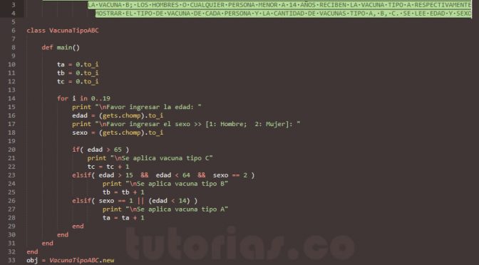 programacion en ruby: vacuna tipo ABC