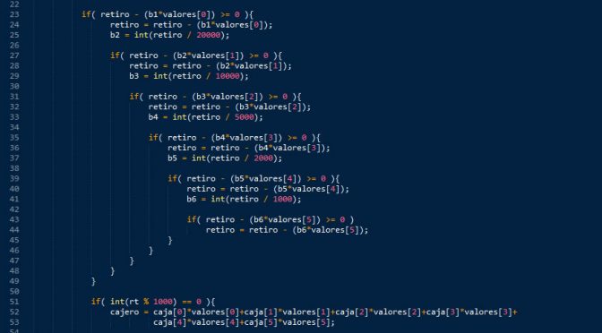 programacion en C++: cajero automatico simple