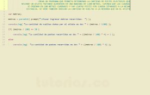 programacion en javascript: cantidad de postes electricos