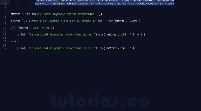 programacion en python: cantidad de postes electricos