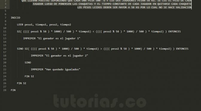 programacion en pseudocodigo: juego cantidad de chaquetas y desvestida