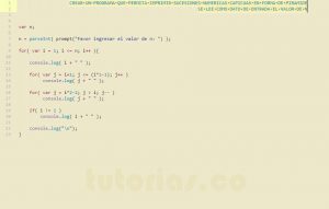 programacion en javascript: piramide numerica capicua