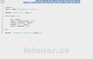 programacion en matLab: producto de digitos