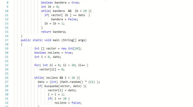 funciones – java (vector sin datos repetidos)