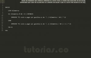 programacion en pseudocodigo: costo de gasolina