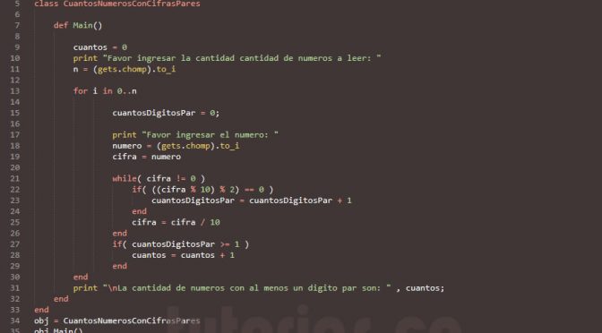 programacion en ruby: cuantos numeros con cifras pares