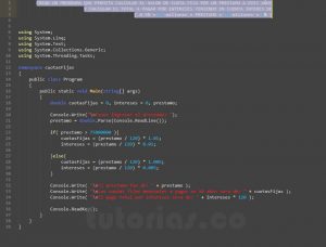 programacion en c#: cuotas fijas