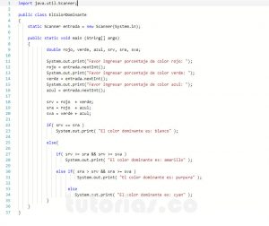 programacion en java: el color dominante