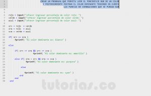 programacion en matLab: el color dominante