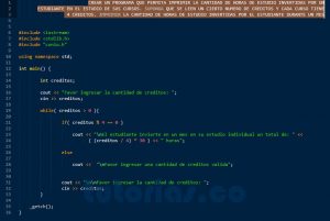programacion en C++: horas de estudio estudiante