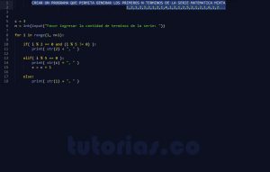 programacion en python: serie matematica mixta