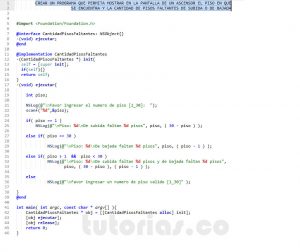 programacion en objective C: cantidad pisos faltantes