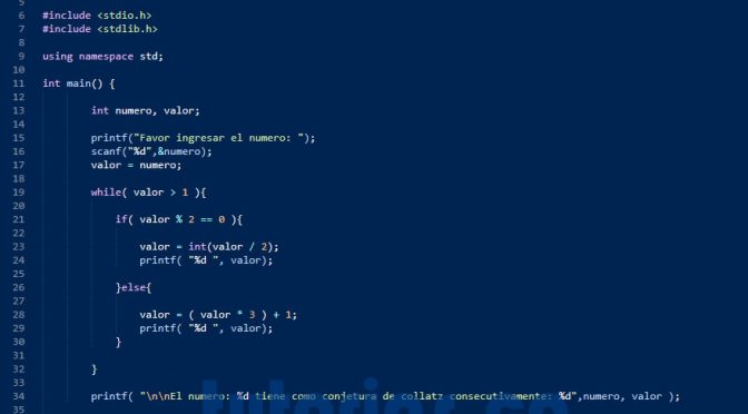 programacion en turbo C: demostrar conjetura de collatz