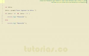 programacion en javascript: letra minuscula mayuscula