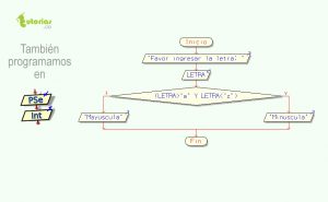 diagrama de flujo: letra minuscula mayuscula