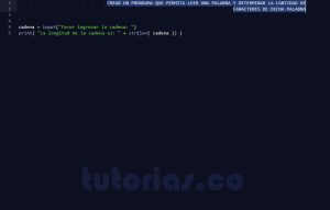 programacion en python: longitud de una cadena