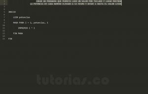 programacion en pseudocodigo: potencias self consecutivas