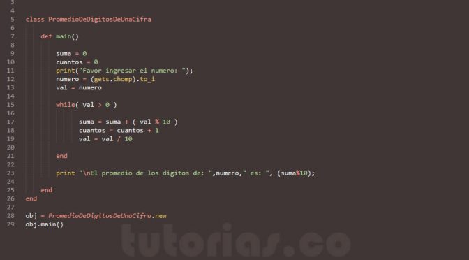 POO + ruby (promedio digitos de una cifra)