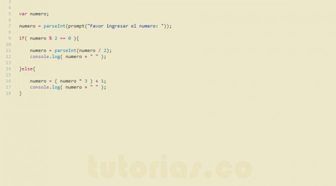 sentencia if-else – javascript (siguiente termino conjetura de collatz)
