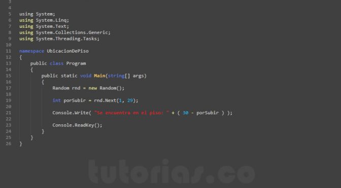 programacion en c#: ubicacion de piso