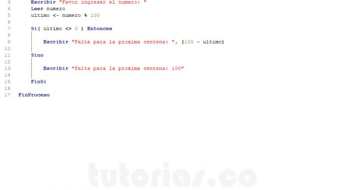 programacion en pseint: valor faltante siguiente centena