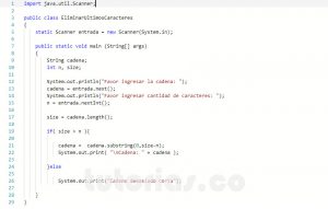 programacion en java: eliminar ultimos caracteres