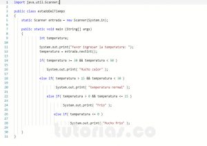 programacion en java: estado del tiempo