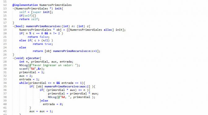 POO + Objective C (numeros primordiales)